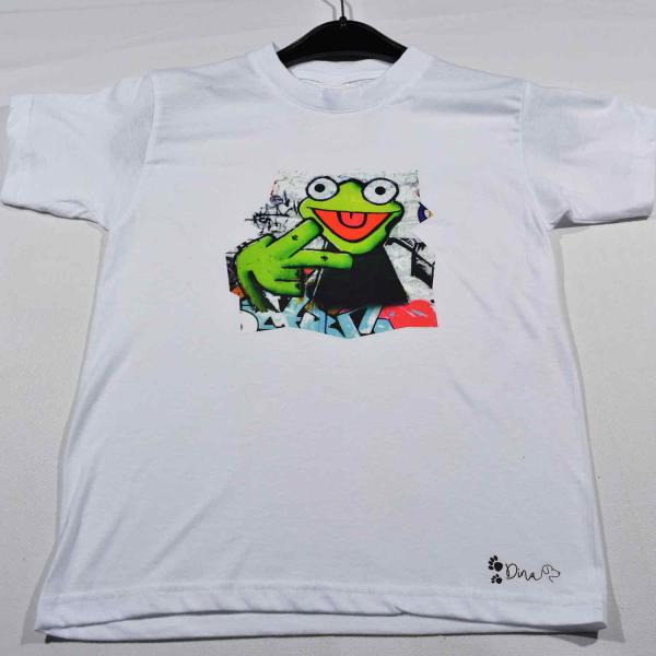 Bügelbild cooler Frosch groß